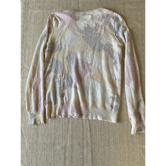 ZADIG & VOLTAIRE 100% Cashmere Pastel Camo Pullover Sweater L - Picture 12 of 13